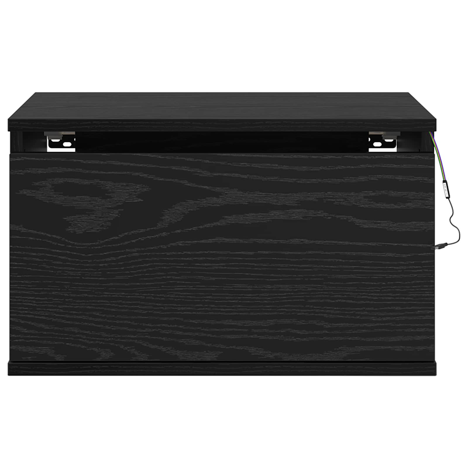 Wall-mounted noćni ormarić 2 pcs Crni hrast 50 x 36 x 30 cm