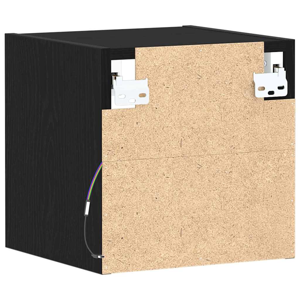 LED zidni noćni ormarić Zidne Crna 30 x 28,5 x 30 cm