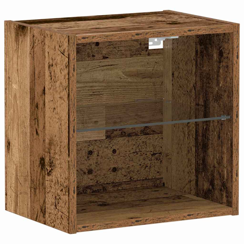 Floating Shelf with LED Light s policom Smeđa 40 x 28,5 x 40 cm