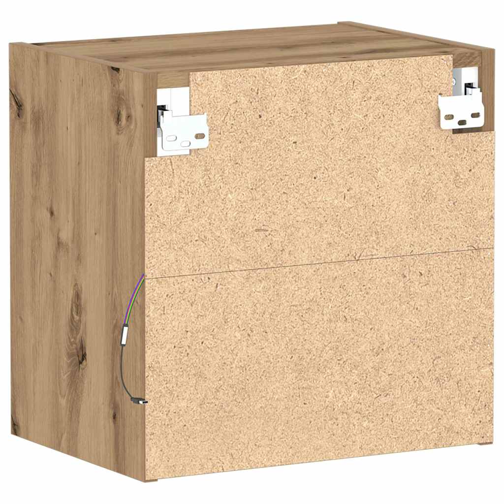 Floating Shelf with LED Light s policom Smeđa 40 x 28,5 x 40 cm