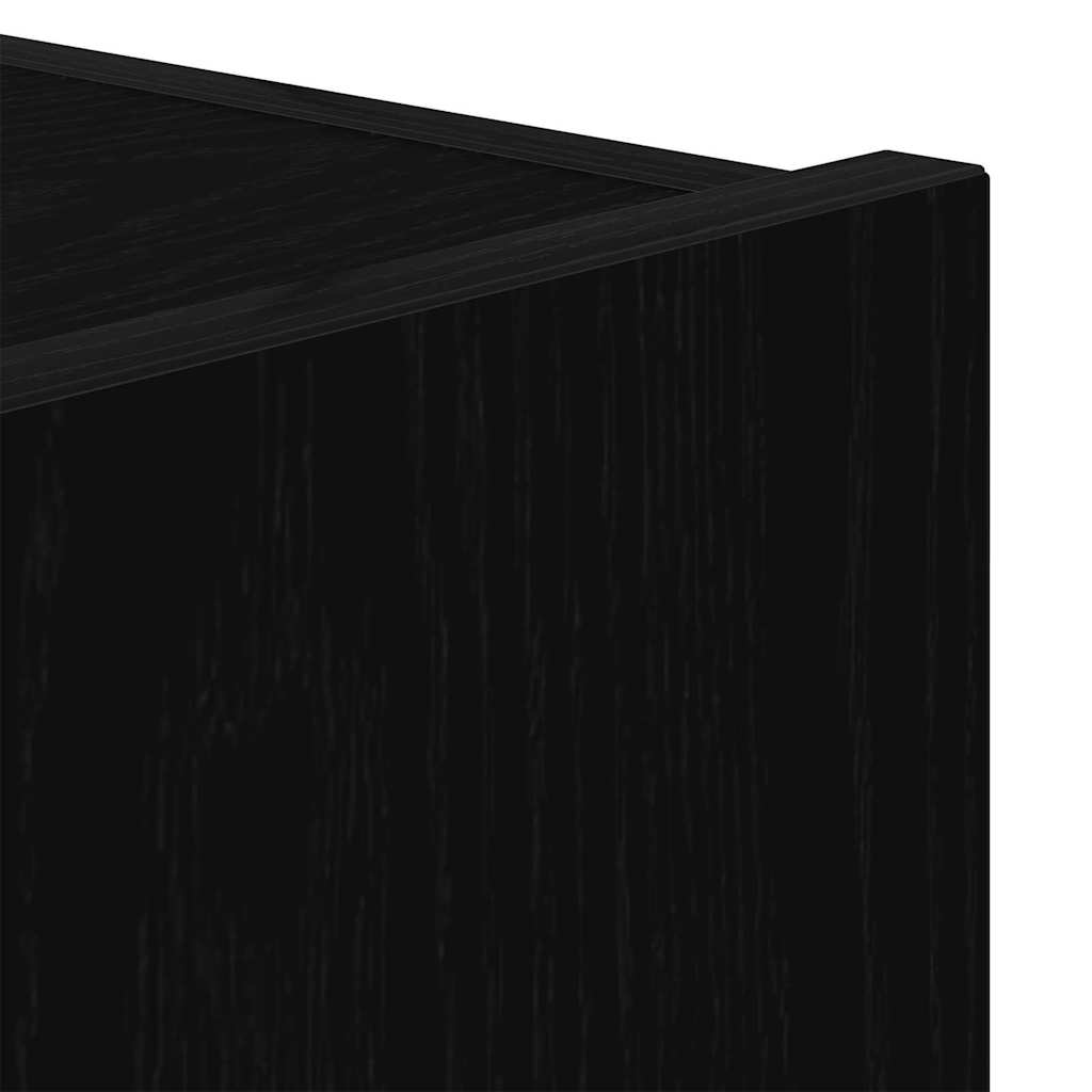 TV zidni ormar s LED svjetlima 2 pcs Crni hrast 80 x 35 x 31 cm