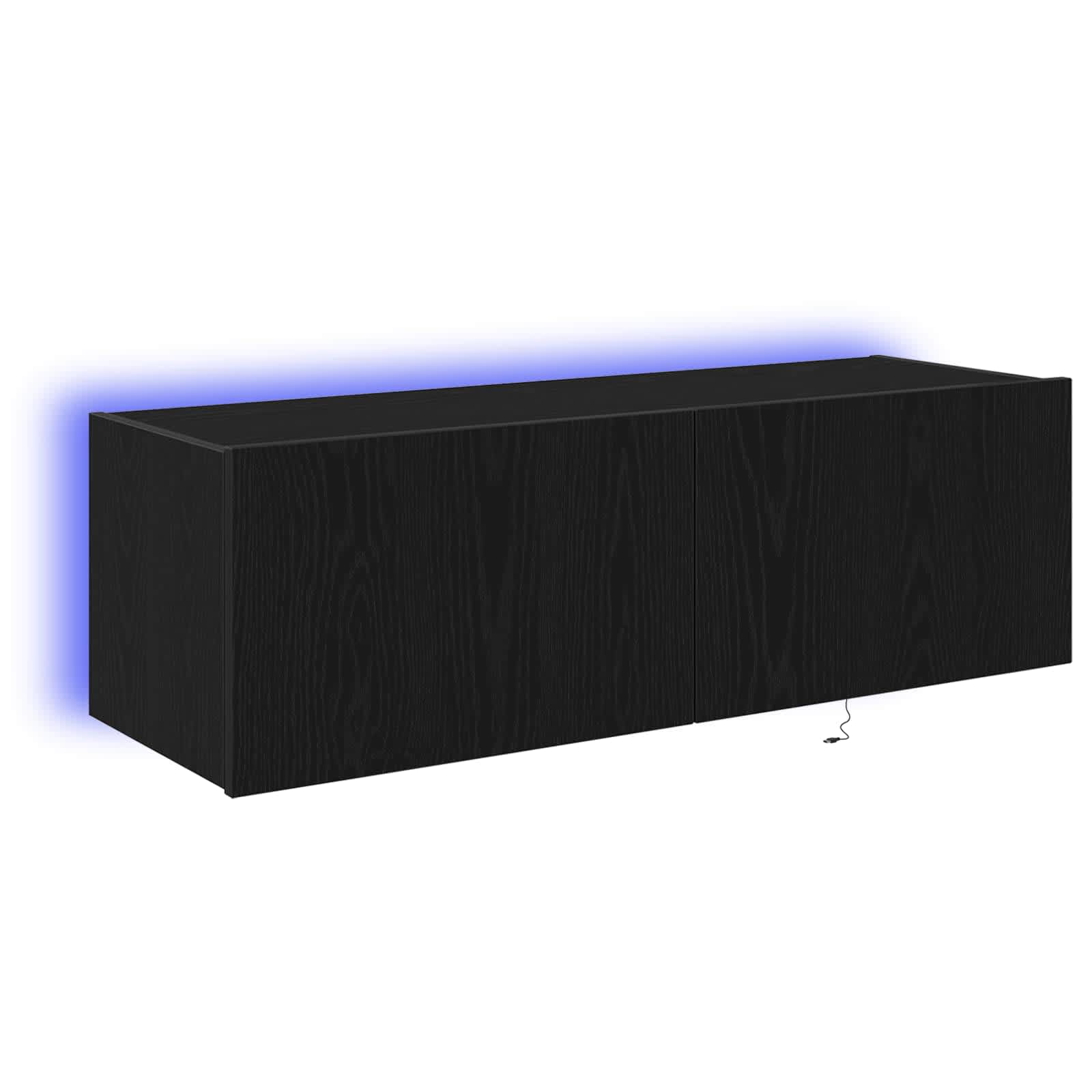 TV zidni ormar Zidne 2 pcs Crni hrast 100 x 35 x 31 cm