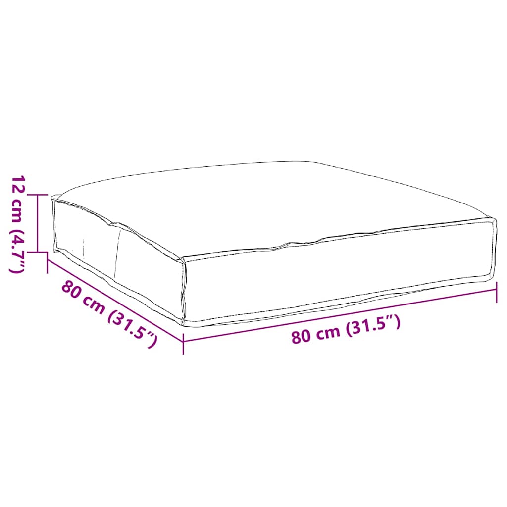 Jastuk Crna 80 x 80 x 12 cm Oxford tkanina