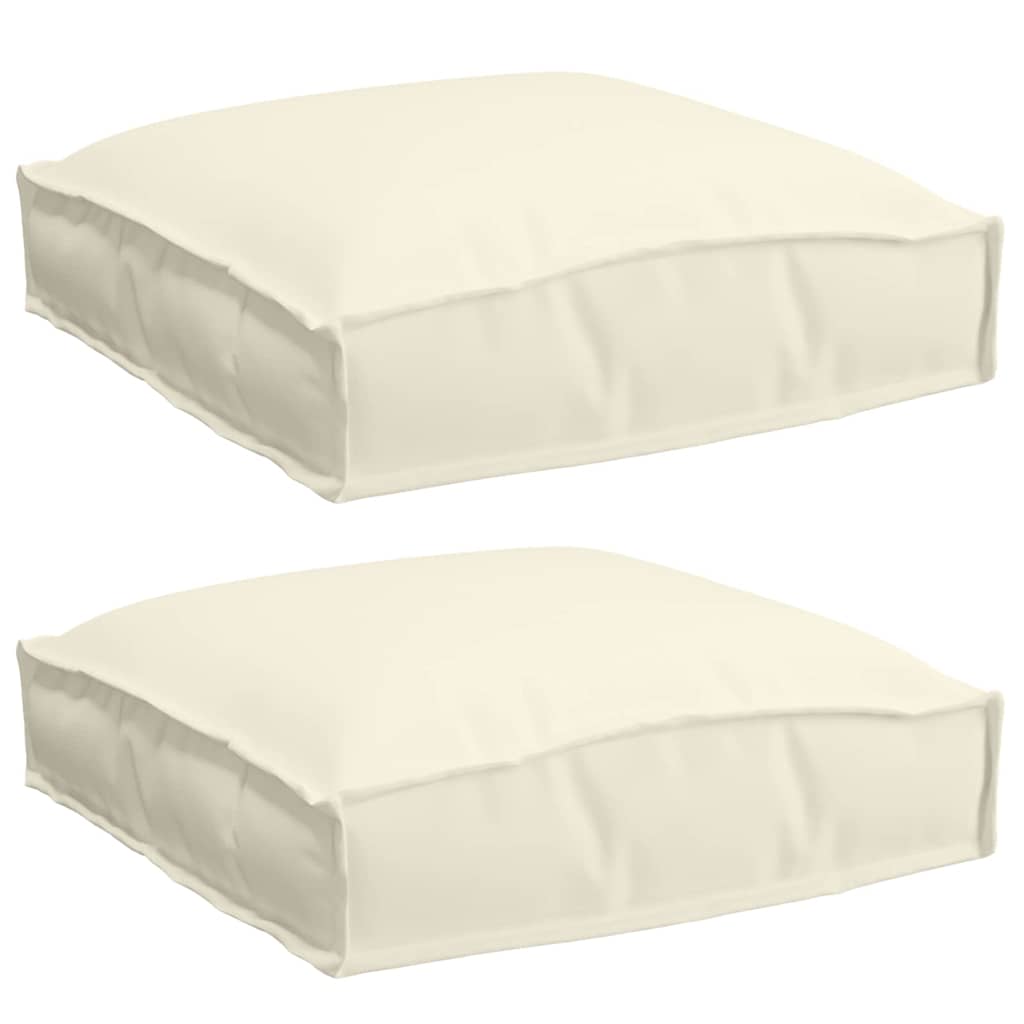 Jastuk 2 pcs Krema 40 x 40 x 8 cm Oxford tkanina