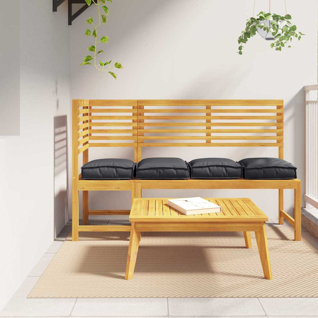 Jastuk 4 pcs Crna 40 x 40 x 8 cm Oxford tkanina