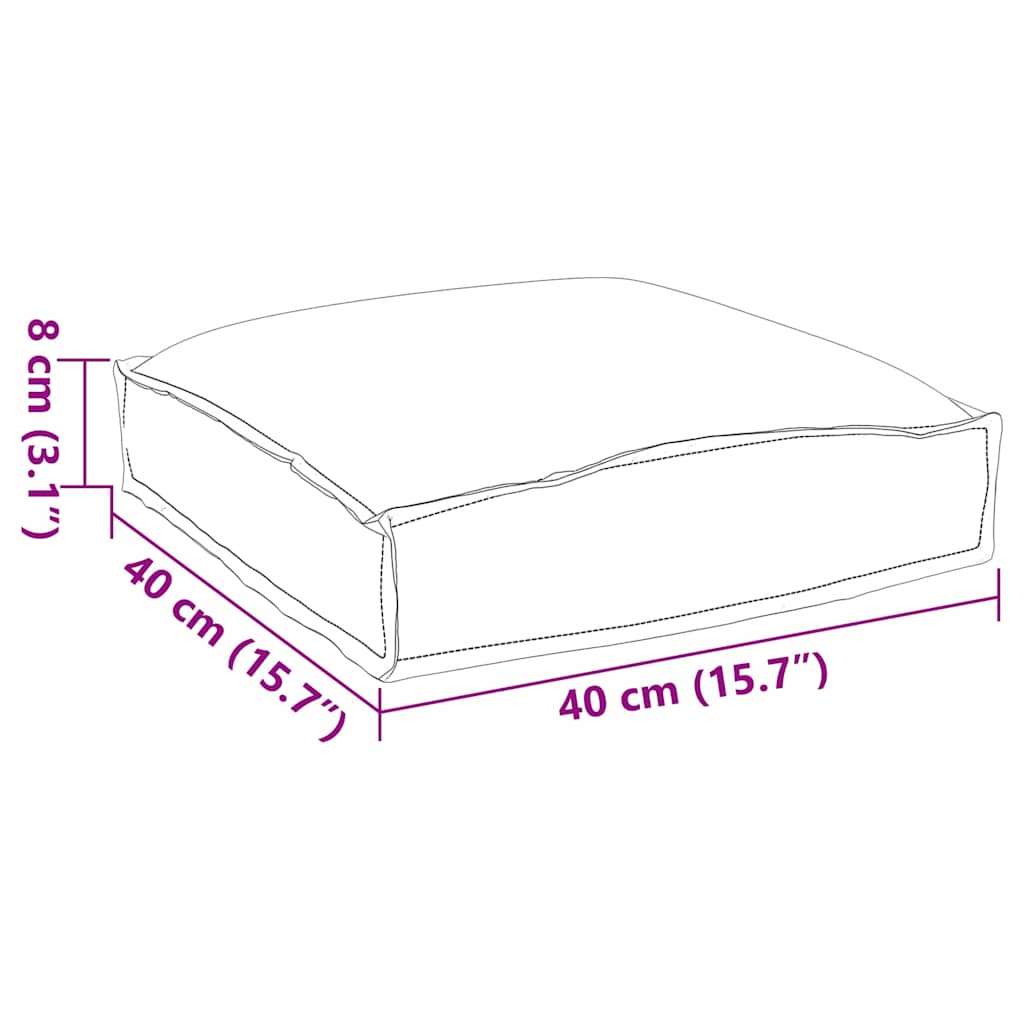 Jastuk Cvjetni 4 pcs Šareni 40 x 40 x 8 cm Oxford tkanina
