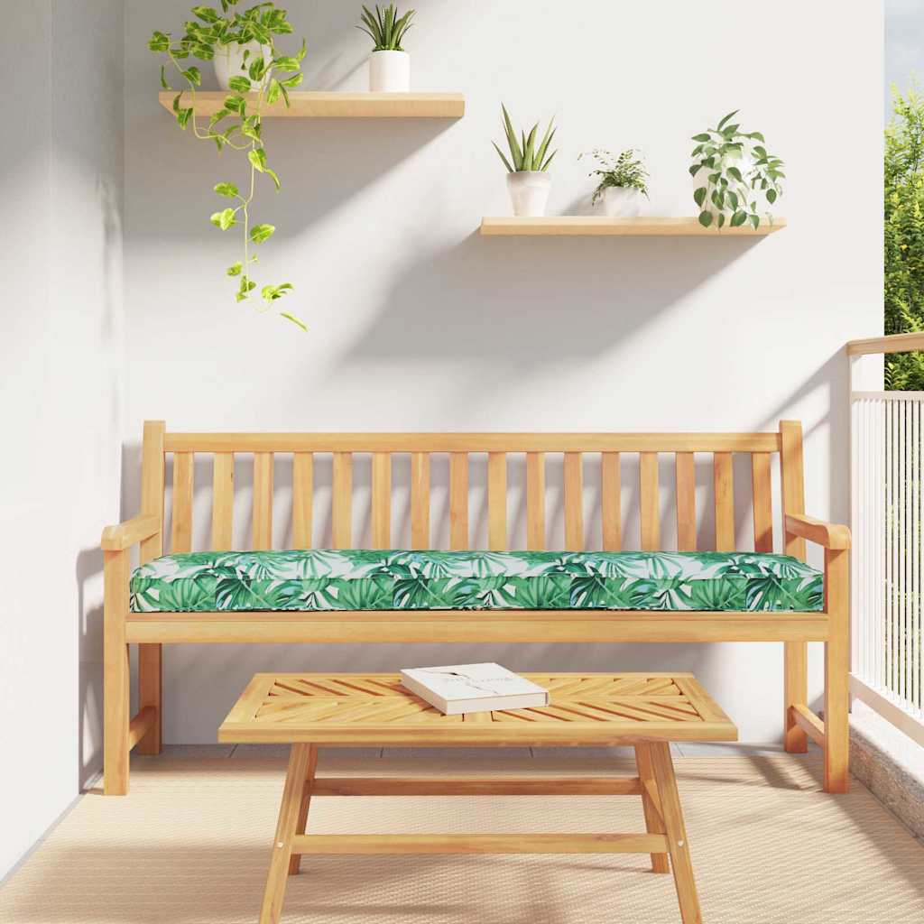 Jastučić za palete Cvjetni Zeleni Uzorak Lista 180 x 40 x 8 cm