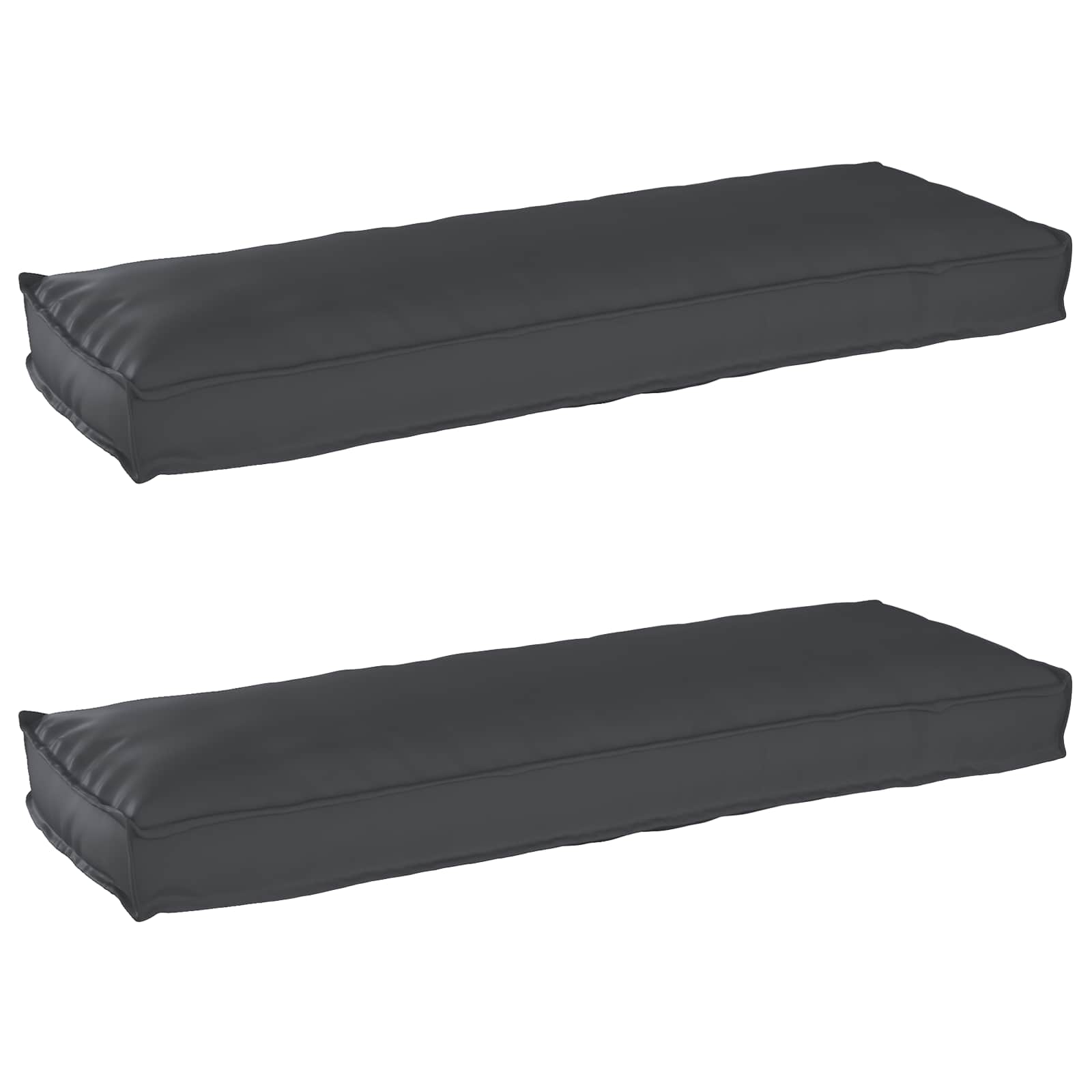 Set jastučića za palete 2 pcs Crna 120 x 40 x 8 cm