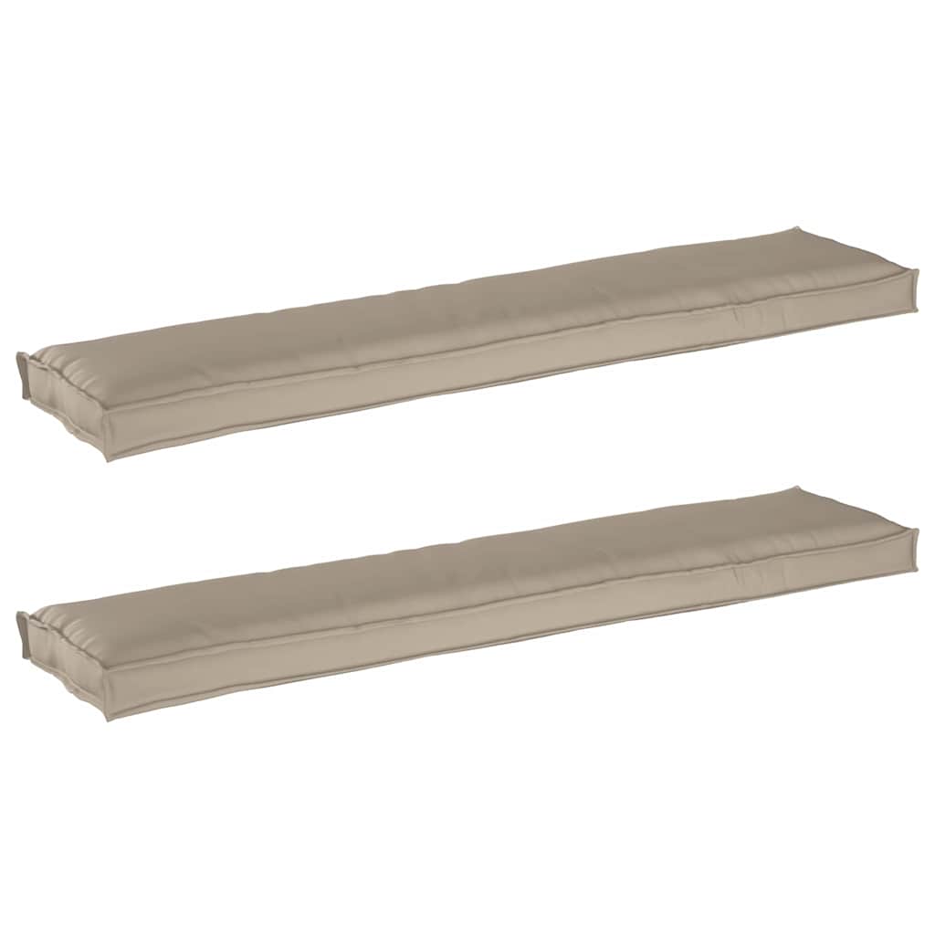Set jastučića za palete 2 pcs Sivo-smeđa 180 x 40 x 8 cm