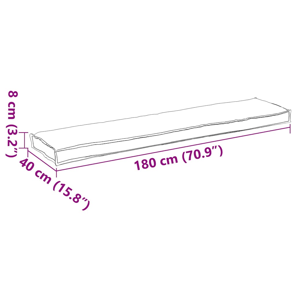 Set jastučića za palete 2 pcs Sivo-smeđa 180 x 40 x 8 cm