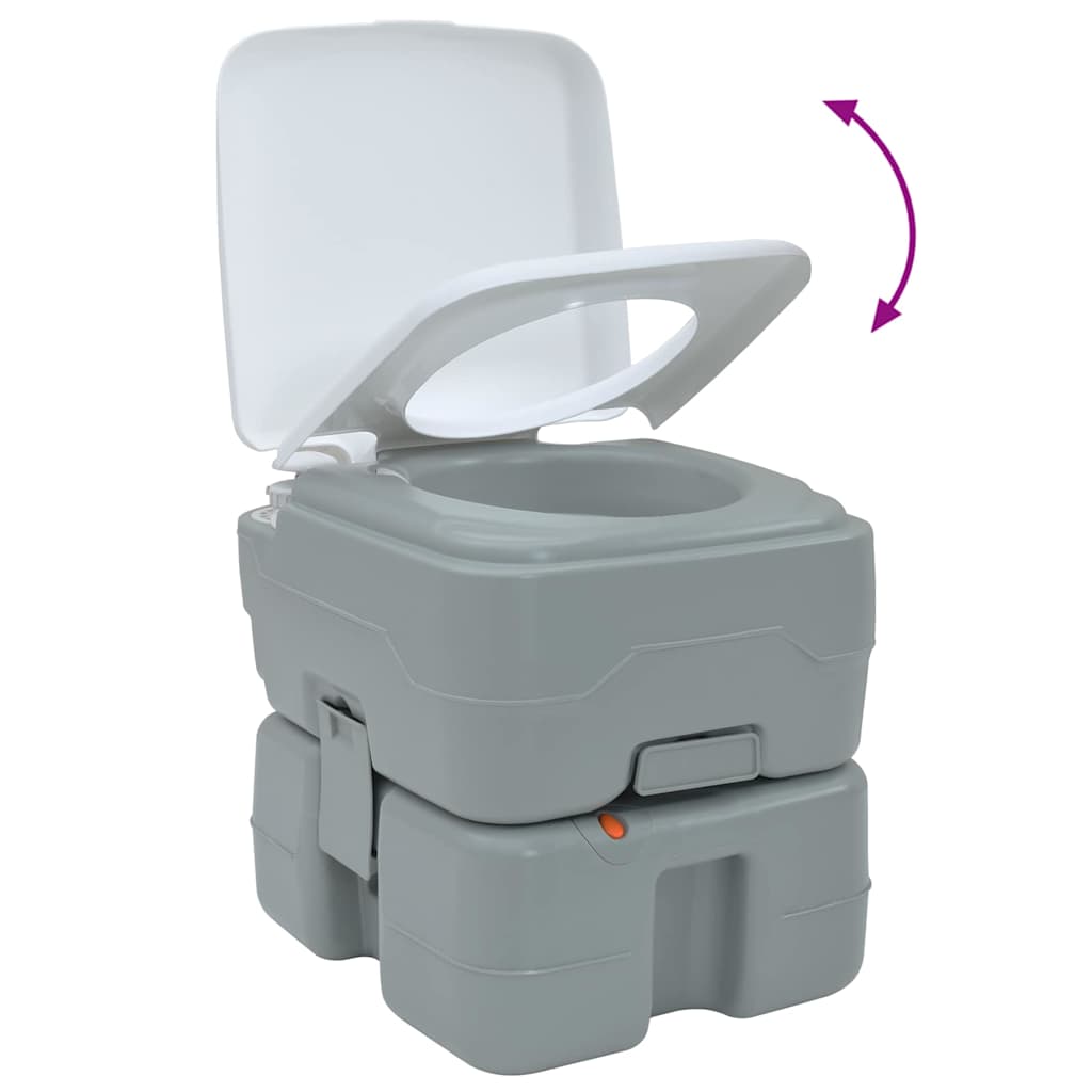 Kamperski WC Siva i bijela 41,5 x 36,5 x 37,5 cm Polietilen