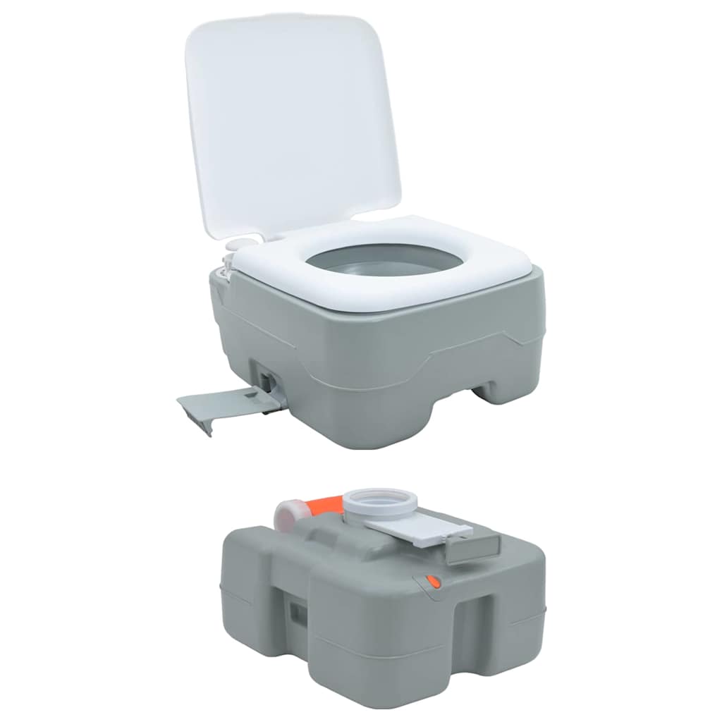 Kamperski WC Siva i bijela 41,5 x 36,5 x 37,5 cm Polietilen