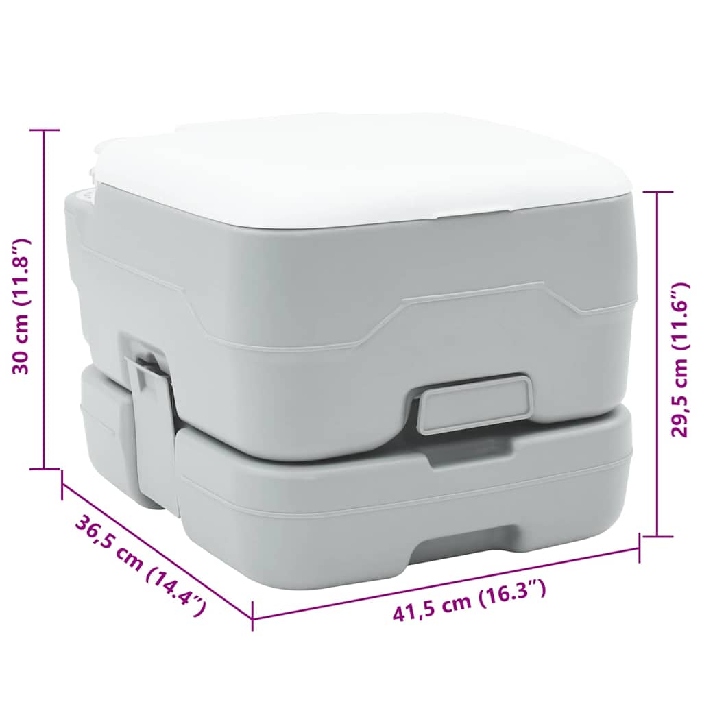 Kamperski WC Siva i bijela 41,5 x 36,5 x 30 cm Polietilen