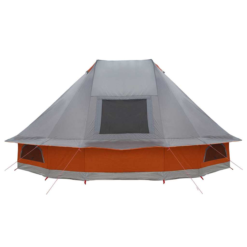 Tipi šator s krovom Siva i narančasta 466 x 310 x 240 cm taft