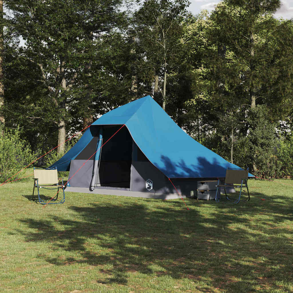 Tipi šator s krovom s pohranom Plava 364 x 281 x 257 cm taft