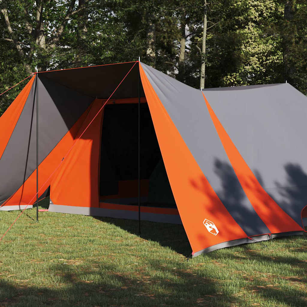 Tipi šator s krovom Siva i narančasta 660 x 456 x 200 cm taft