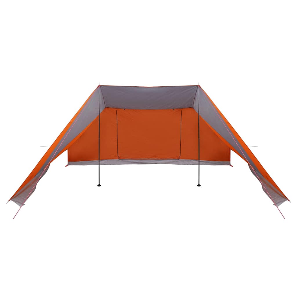 Tipi šator s krovom Siva i narančasta 660 x 456 x 200 cm taft