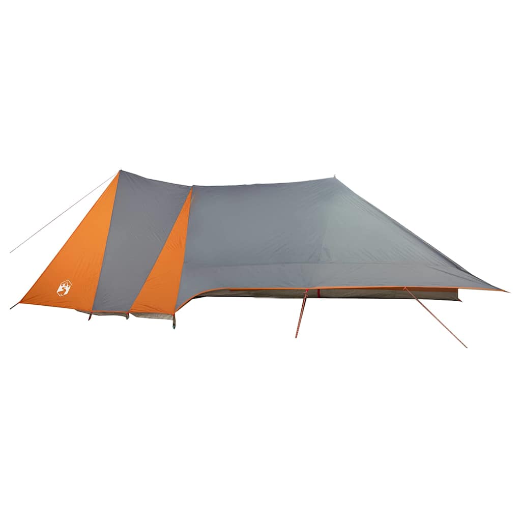 Tipi šator s krovom Siva i narančasta 660 x 456 x 200 cm taft