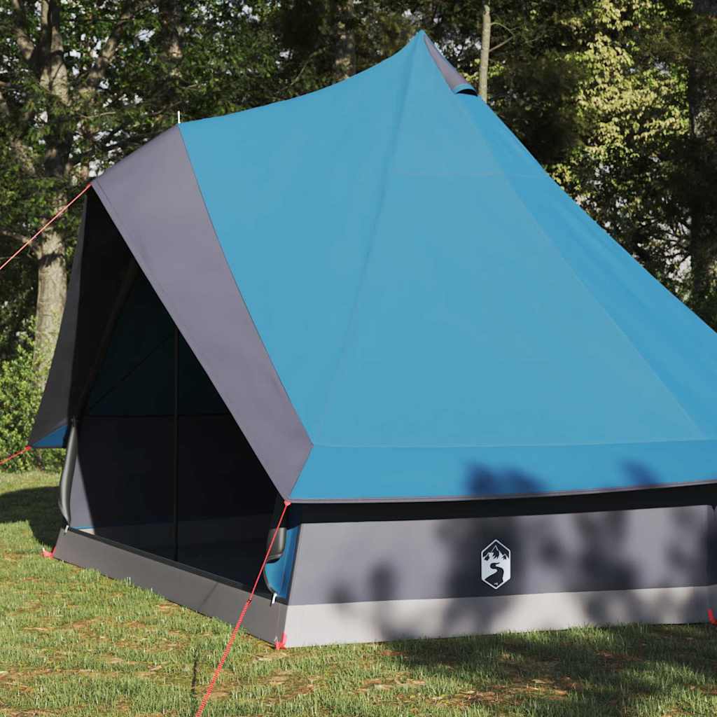 Tipi šator s krovom s pohranom Plava 400 x 346 x 250 cm taft