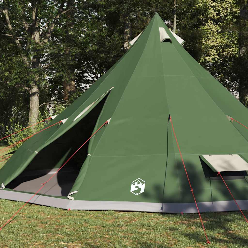 Tipi šator s krovom s pohranom Zelena 560 x 560 x 300 cm taft