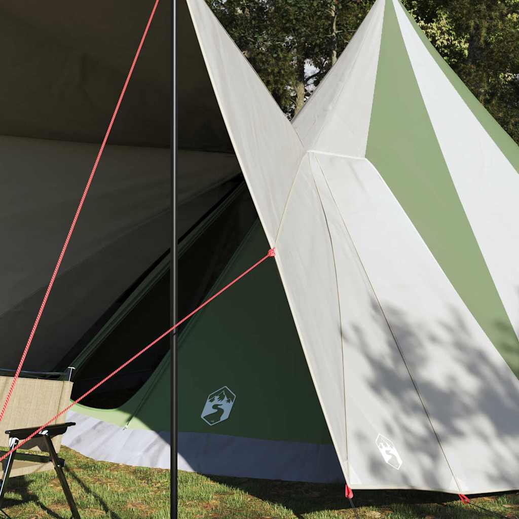 Tipi šator s krovom s pohranom Zelena 510 x 690 x 330 cm taft
