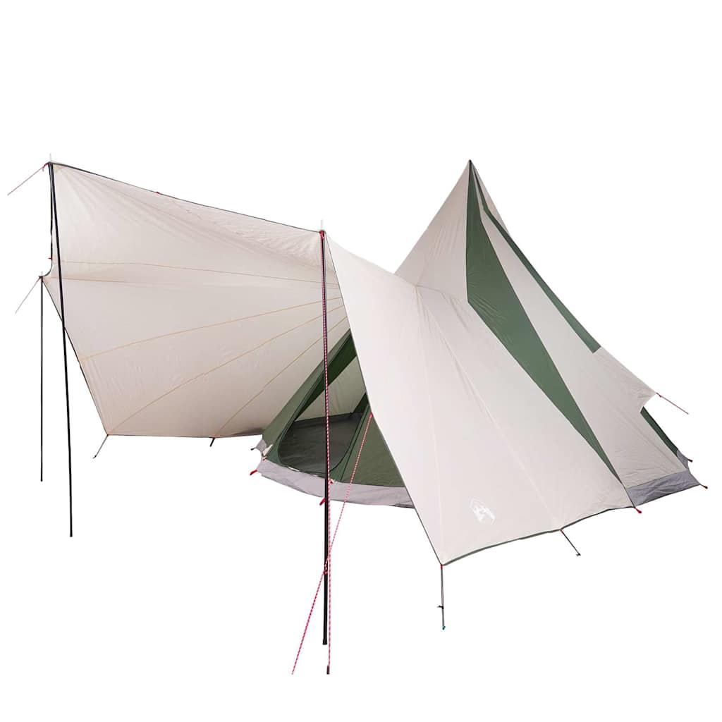 Tipi šator s krovom s pohranom Zelena 510 x 690 x 330 cm taft