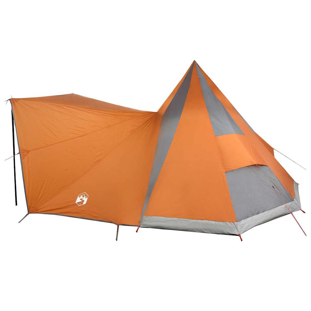 Tipi šator s krovom Siva i narančasta 510 x 690 x 330 cm taft