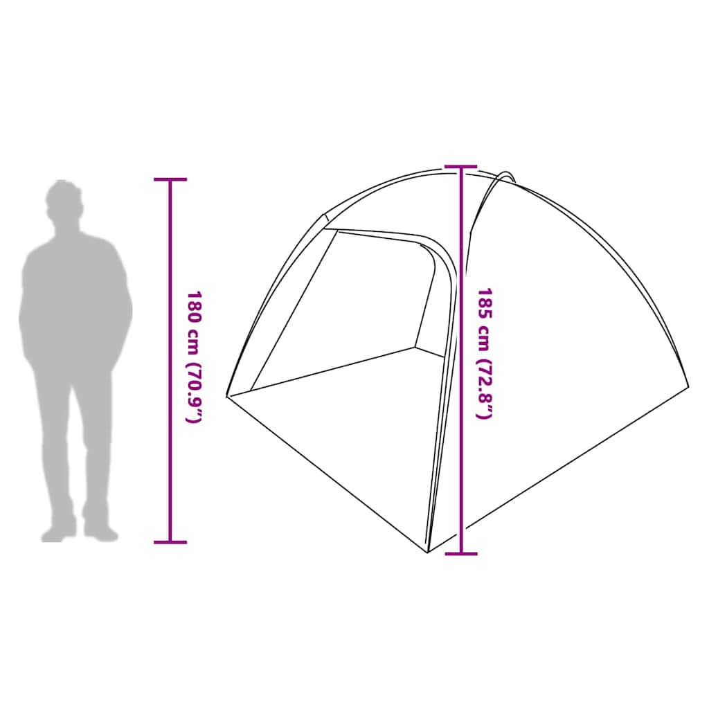 Kabinski šator s krovom Plava 370 x 230 x 185 cm taft