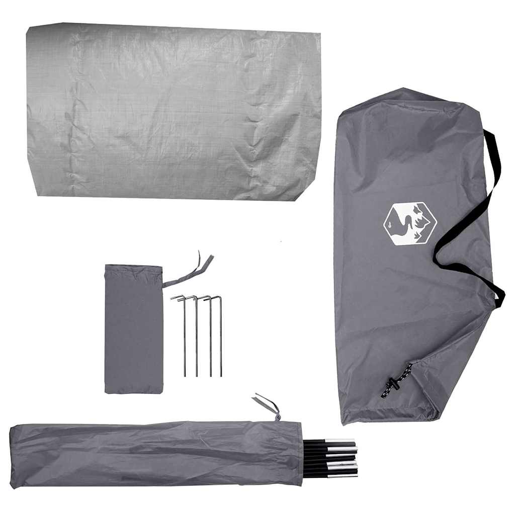 Šator s krovom s pohranom Siva i crna 236 x 150 x 136 cm