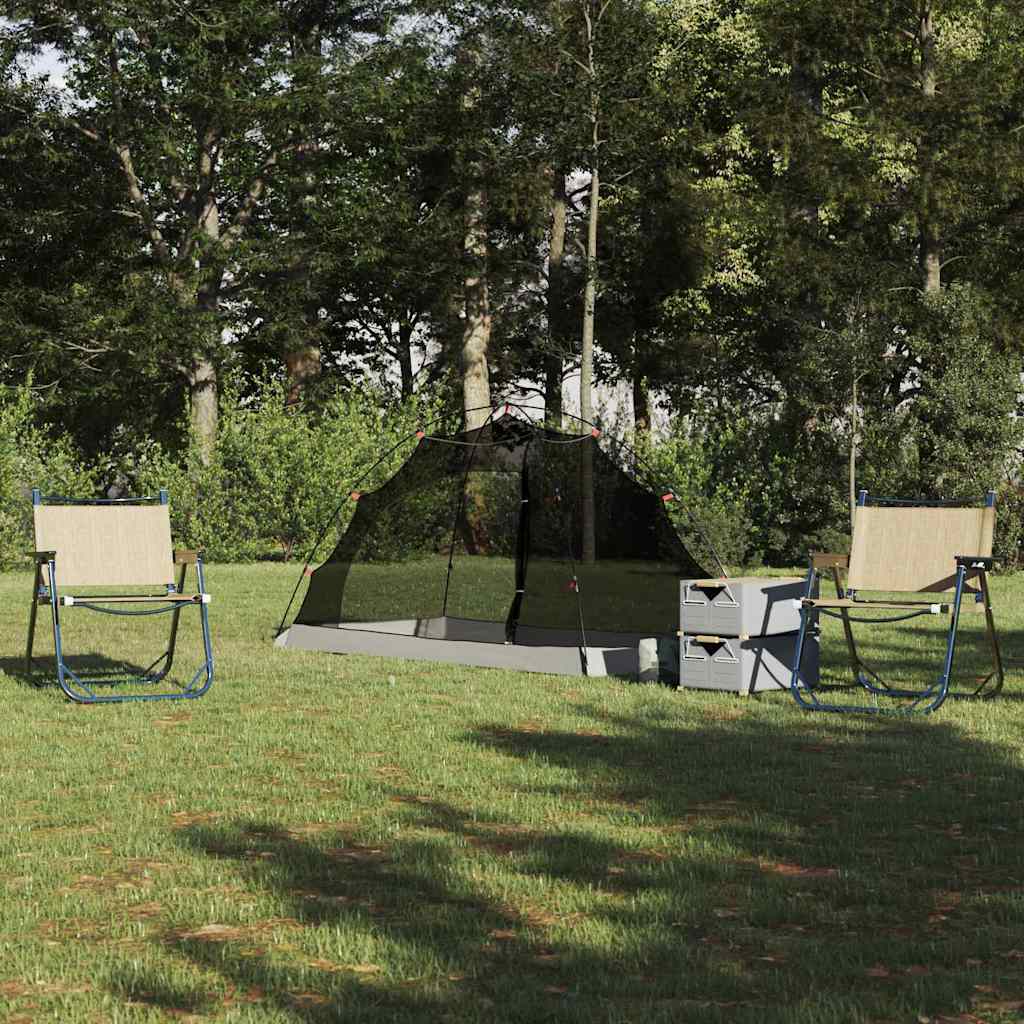 Šator s krovom s pohranom Siva i crna 236 x 150 x 136 cm