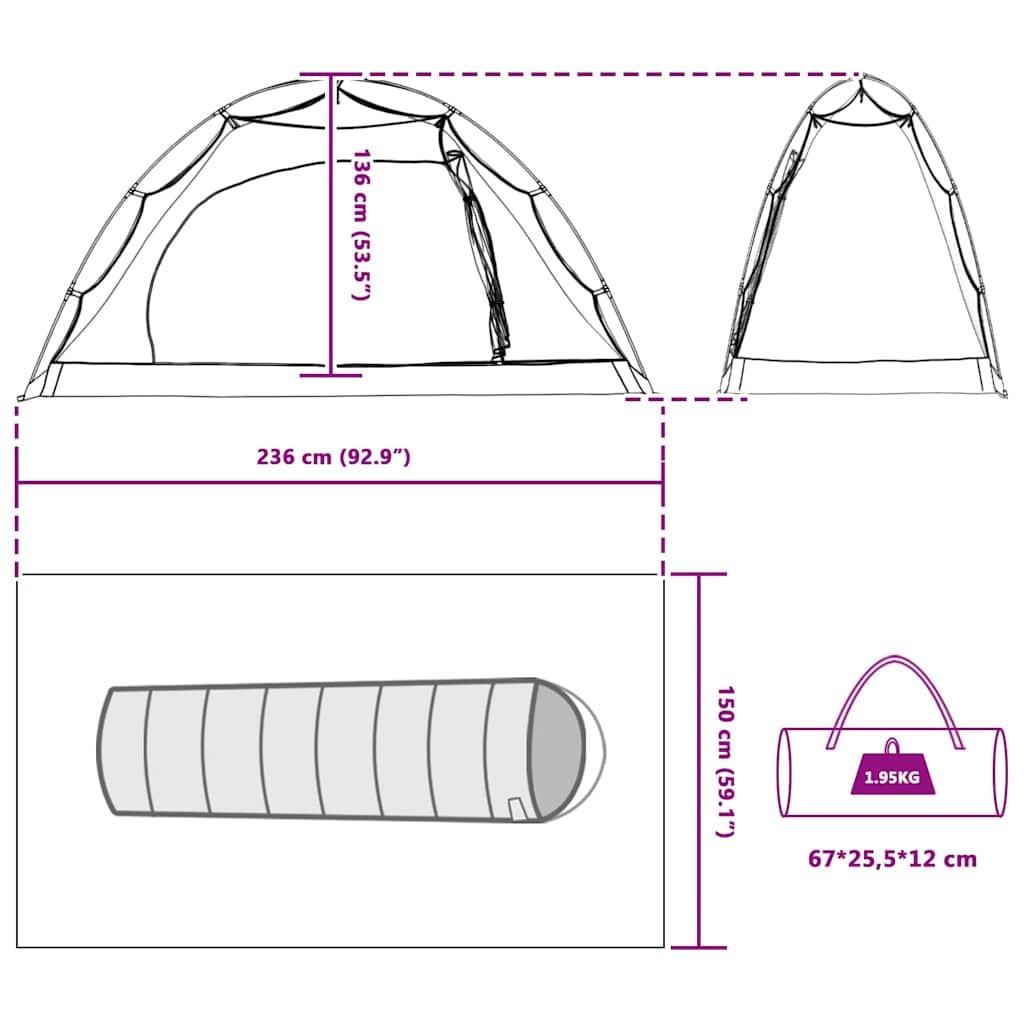 Šator s krovom s pohranom Siva i crna 236 x 150 x 136 cm