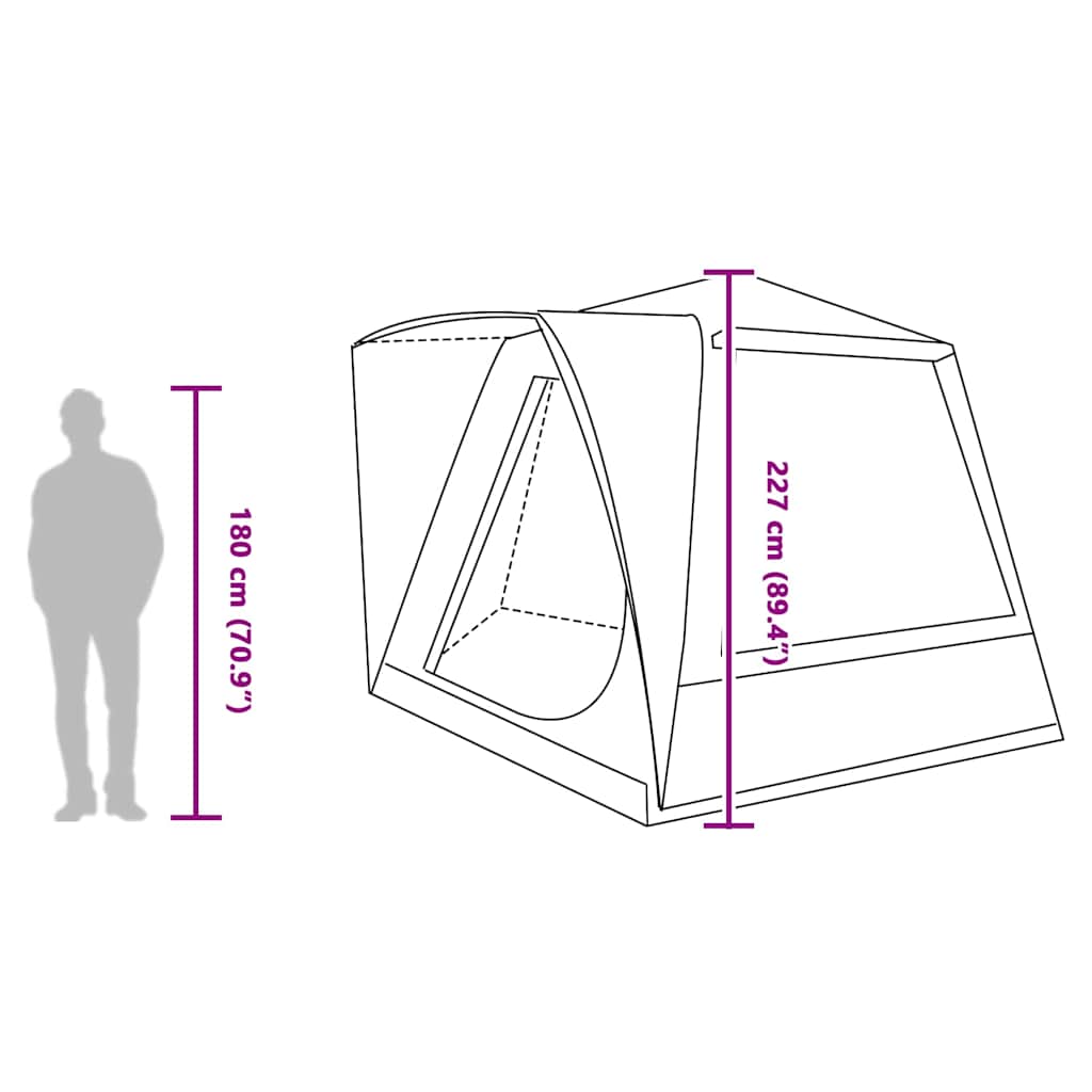 Kamping šator Kabina Plava 420 x 420 x 227 cm Poliester