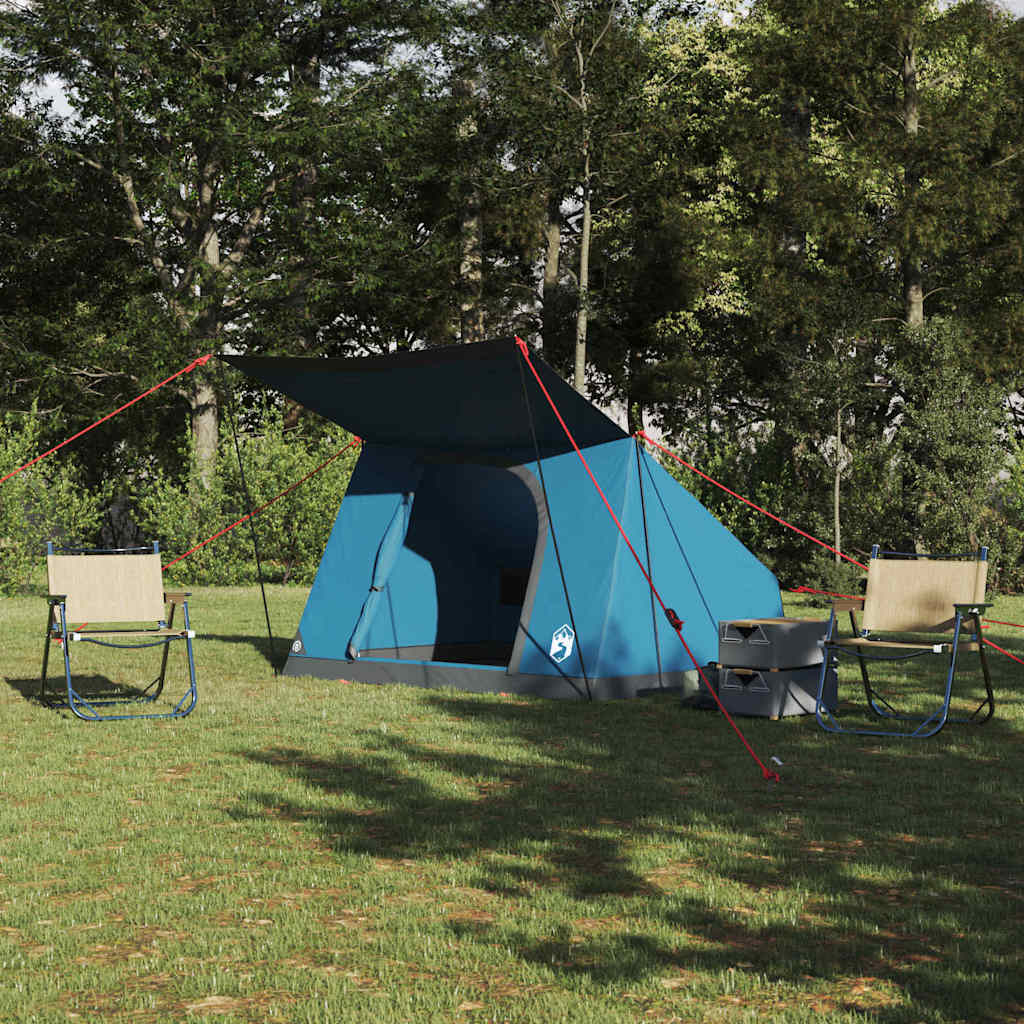 Kamping šator s krovom s pohranom Plava 223 x 163 x 130 cm taft