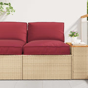 Set jastučića za palete 2 pcs Bež Oxford tkanina