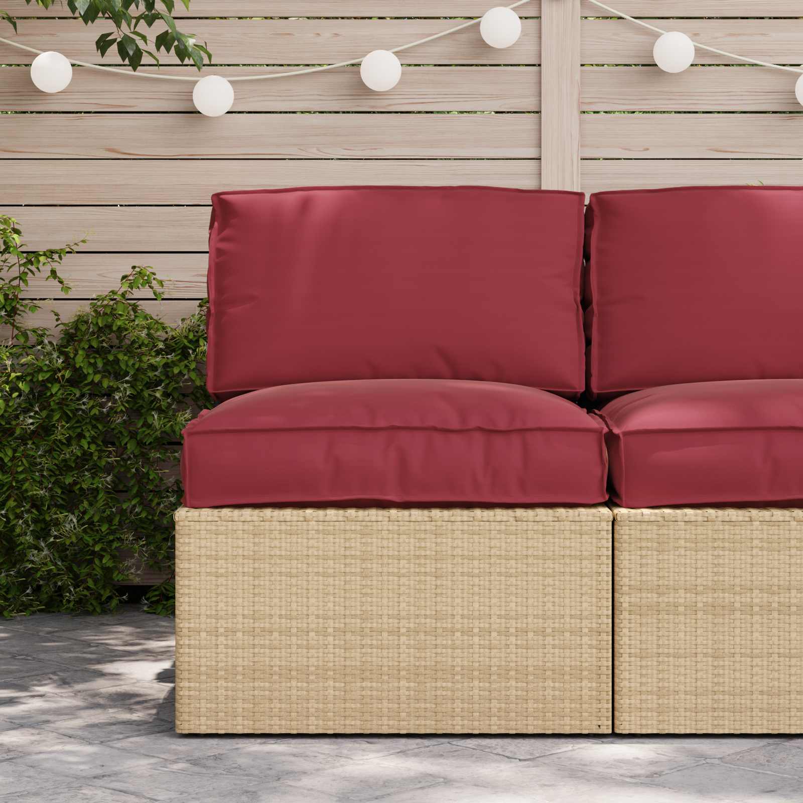 Set jastučića za palete 2 pcs Bež Oxford tkanina
