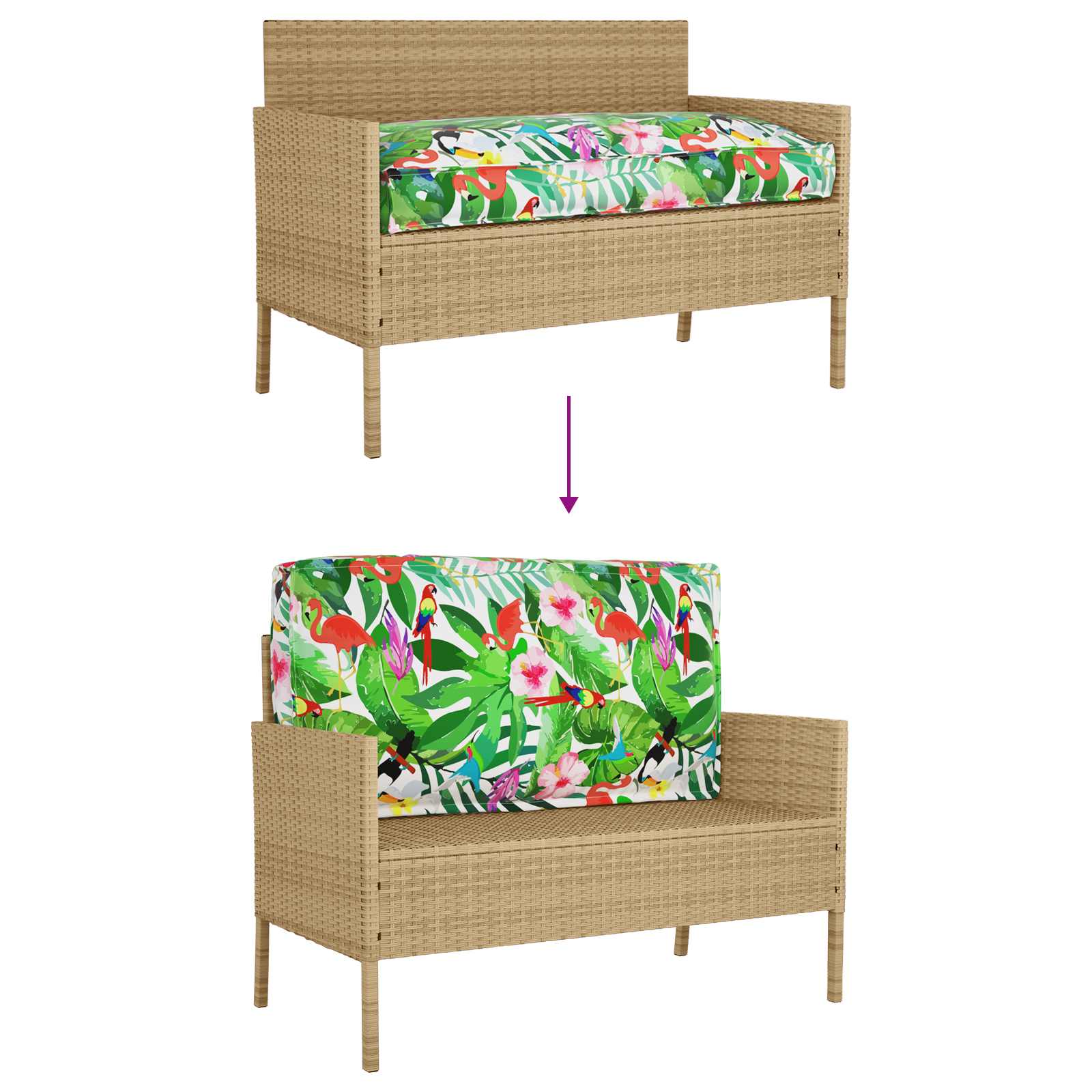 Set jastučića za palete 2 pcs Crna Oxford tkanina
