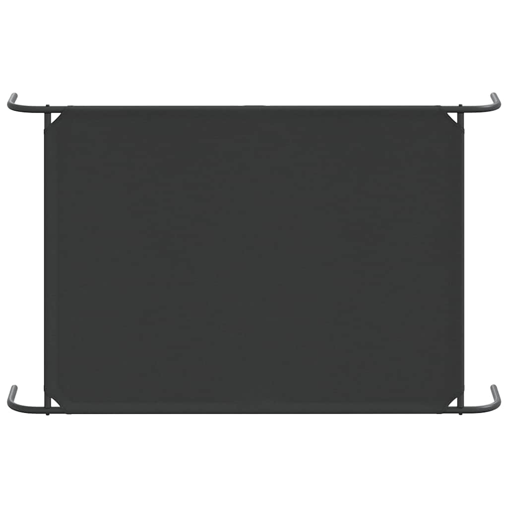 Povišeni krevet za pse crni 130x80x20 cm Oxford tkanina i čelik