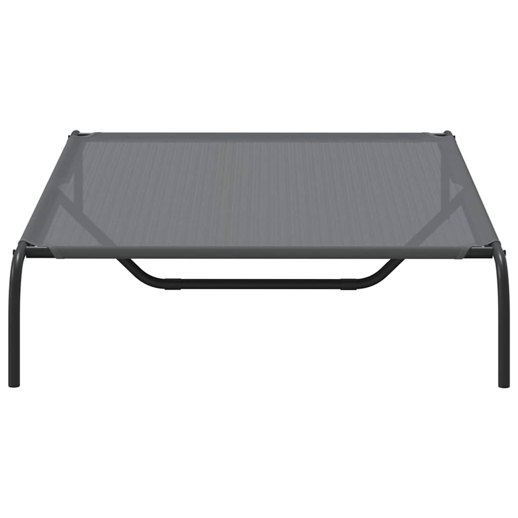 Povišeni krevet za pse sivi 130x80x20 cm tekstil i čelik
