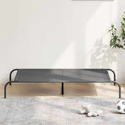 Povišeni krevet za pse sivi 130x80x20 cm tekstil i čelik