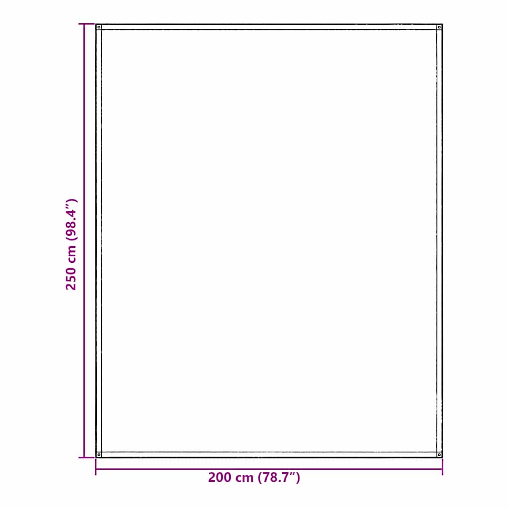 Teppi za šator Plava i siva 200 x 250 cm Polietilen