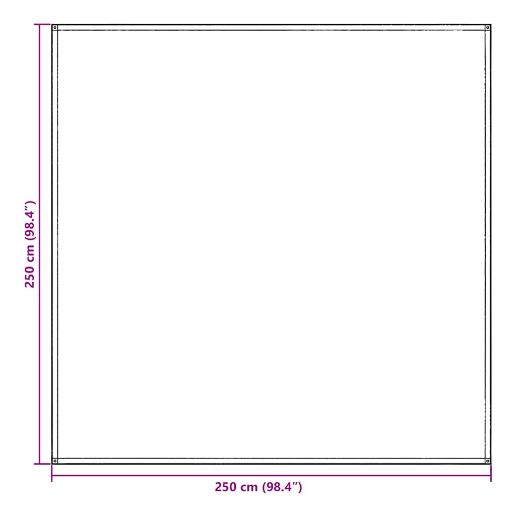Teppi za šator Plava i siva 250 x 250 cm Polietilen