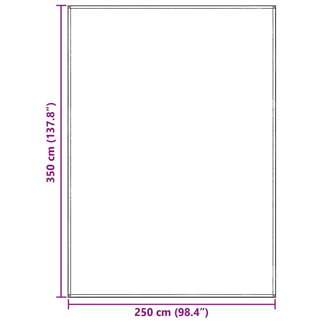 Teppi za šator Plava i siva 350 x 250 cm Polietilen