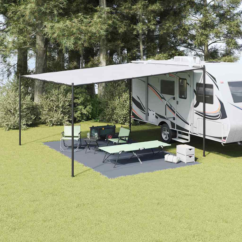 Teppi za šator Plava i siva 500 × 300 cm Polietilen