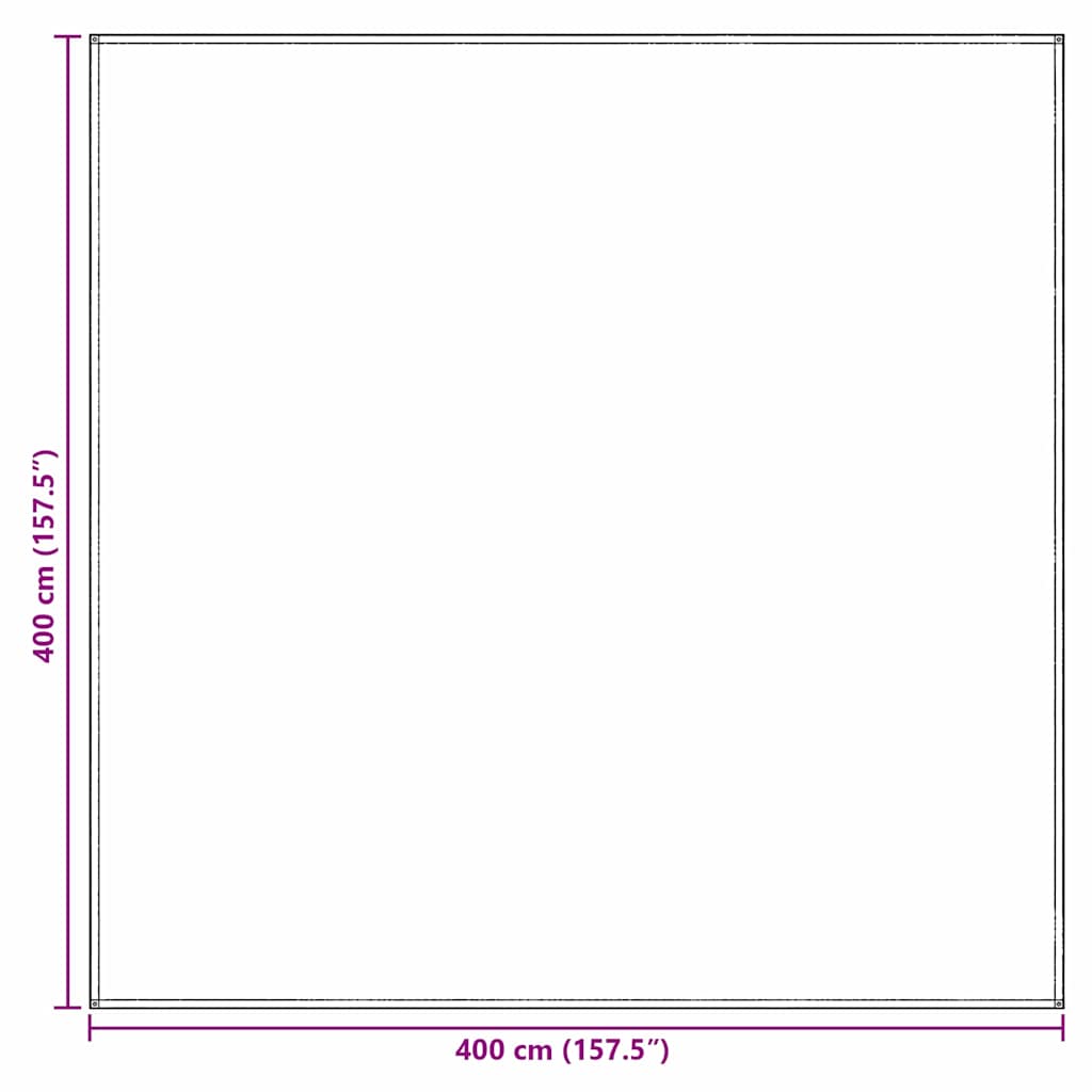 Teppi za šator Plava i siva 400 x 400 cm Polietilen