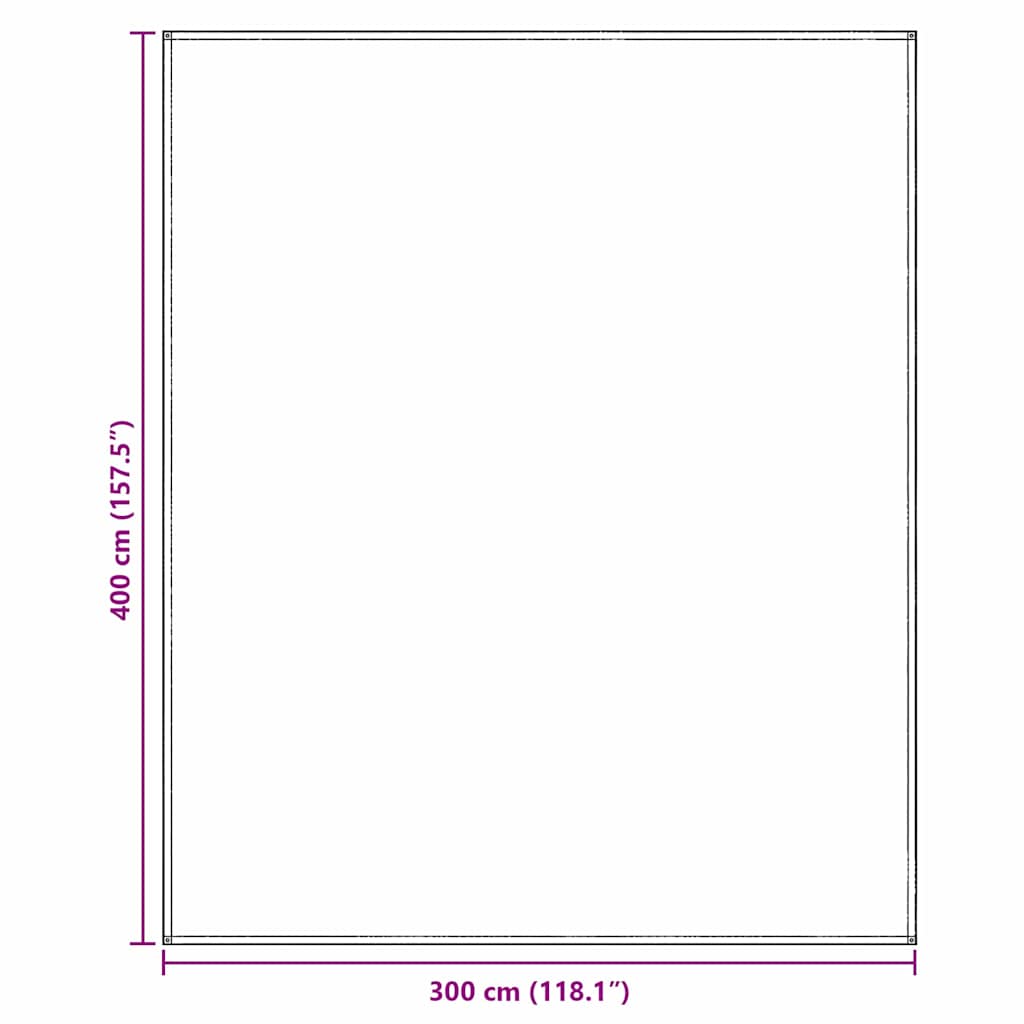 Teppi za šator Svijetlo siva 400 × 300 cm Polietilen