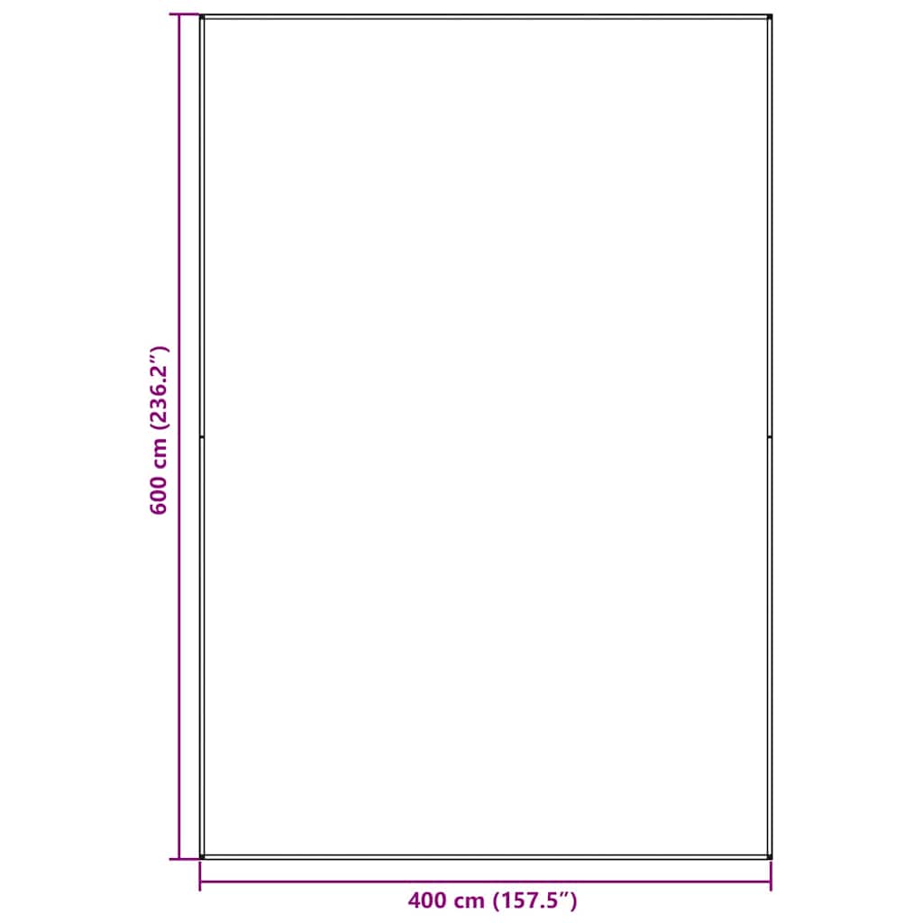 Teppi za šator Svijetlo siva 600 x 400 cm Polietilen
