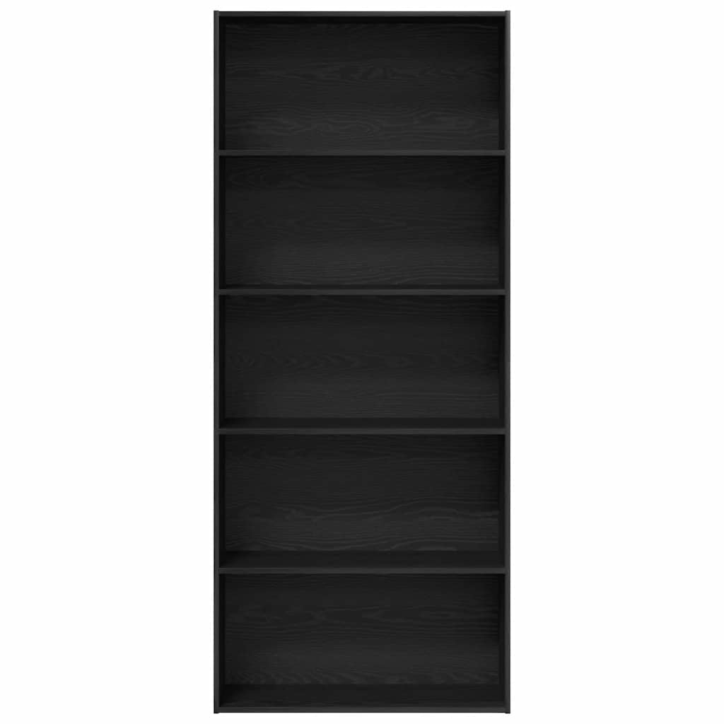 Ormar za knjige crni hrast 80x30x189 cm inženjerski drvo