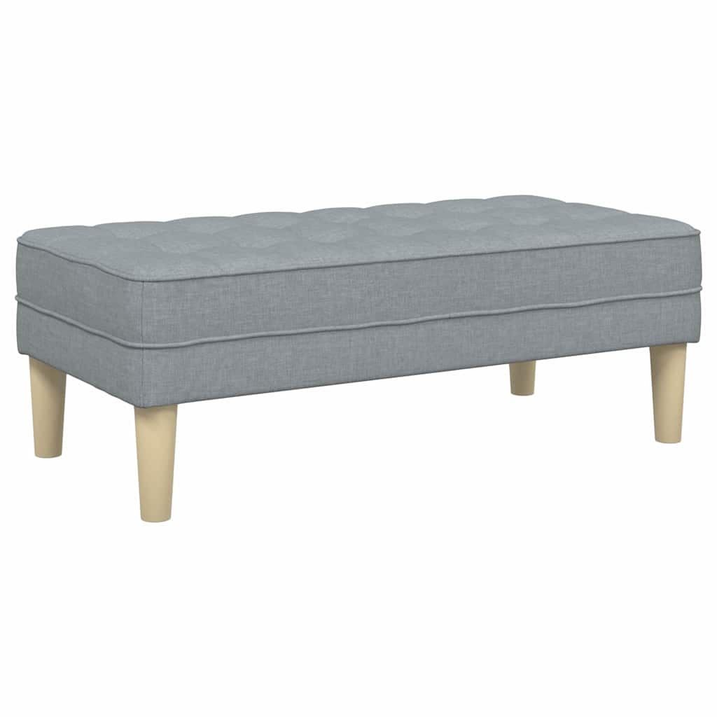 klupa s jastukom Svijetlo siva 113 x 57 x 39 cm tkanina