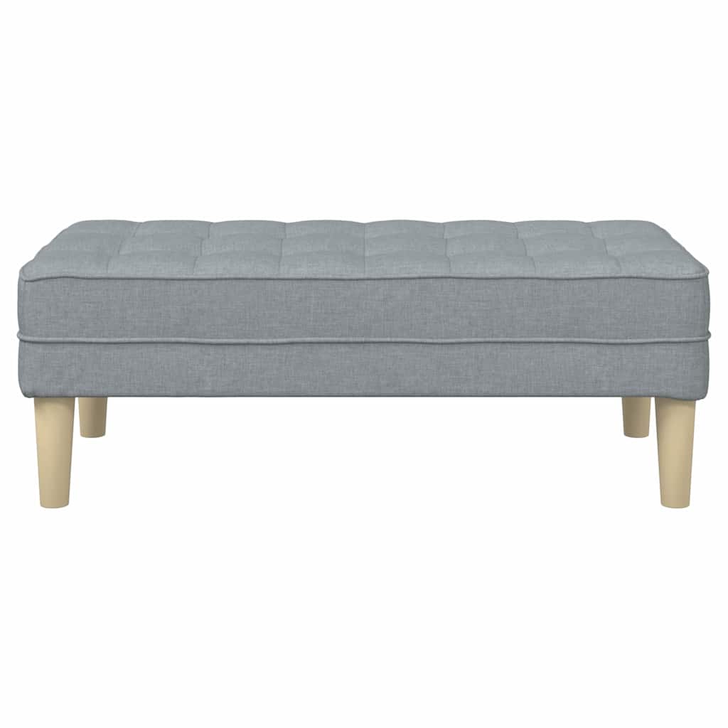 klupa s jastukom Svijetlo siva 113 x 57 x 39 cm tkanina