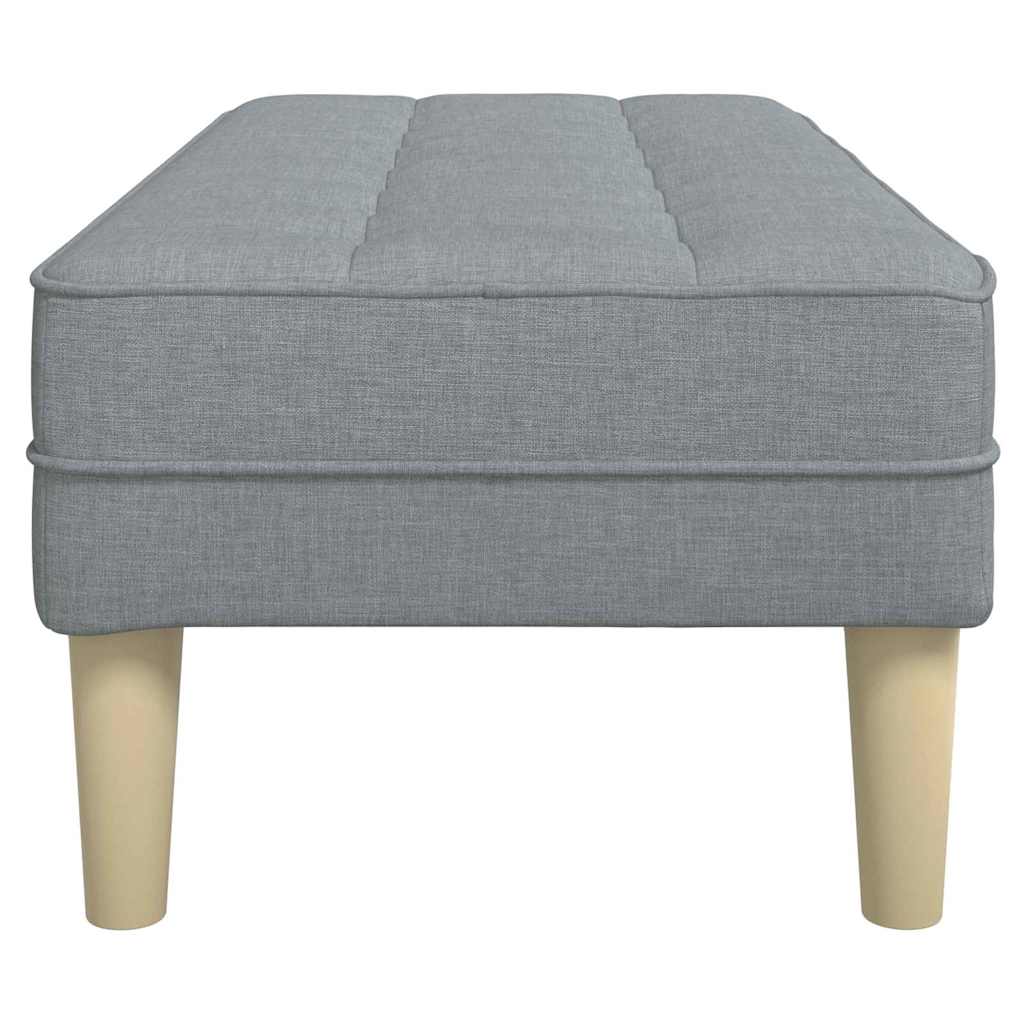 klupa s jastukom Svijetlo siva 113 x 57 x 39 cm tkanina
